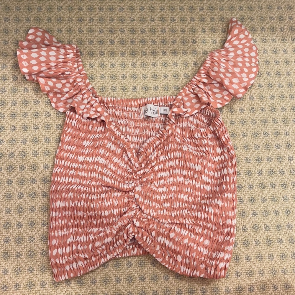 Tiare Hawaii tank top with ruffle sleeves.